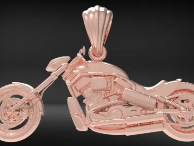 classic motorcycle pendant Necklace Pendant Charm Jewelry 3D print model purchase