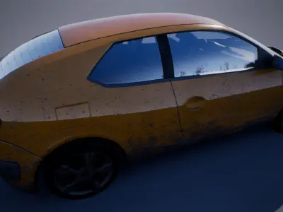 Passenger Car Low-poly 3D model