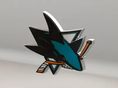 NHL San Jose Sharks Team Logo 3D model