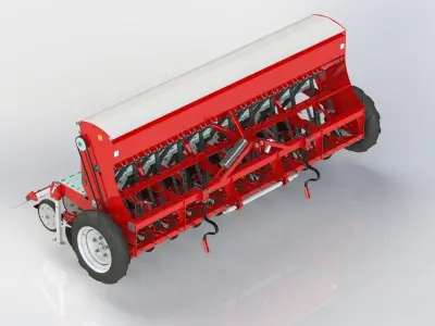 WG 1023 - Mounted mechanical seed drill 3D model