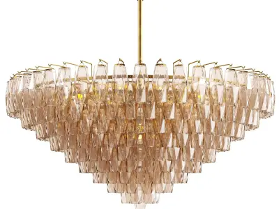 Chiara Smoke Glass Tiered Round Chandelier 47 3D model