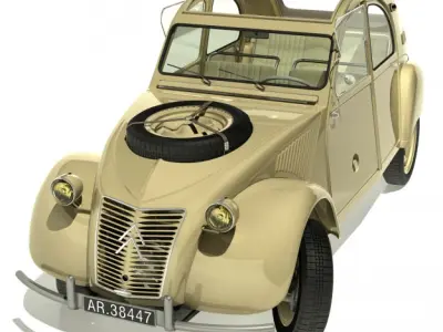 1958 Citroen 2CV Sahara 4x4 3D model