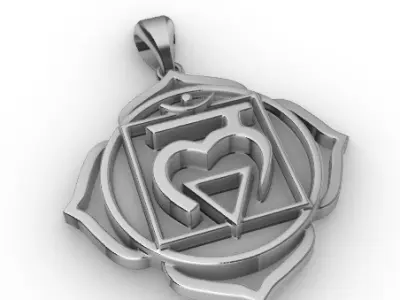 Muladhara Chakra Necklace 3D print model
