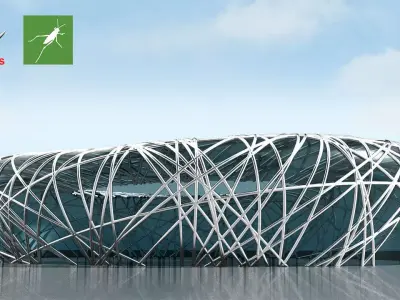 Stadium Facade Parametric Design Grasshopper Rhino Download 3D model