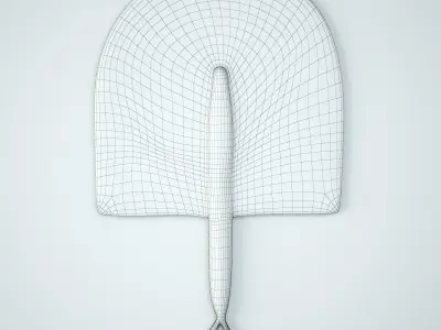 African Handwoven Fan 19 3D model