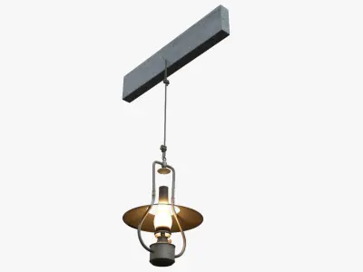 Bronze Oil Lamp 3D model