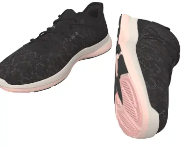 Black Sport Shoe 3D Model VR Low-poly 3D model