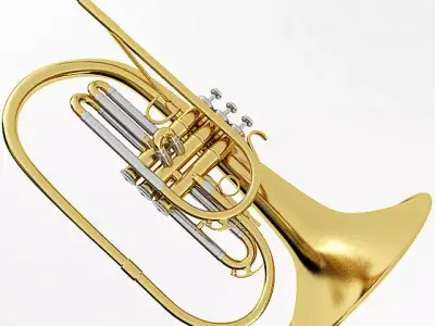 Mellophone brass instrument 3D model
