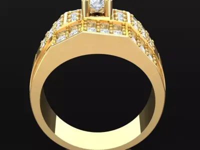 Luxury Men Rings Designs 5MR027 3D print model