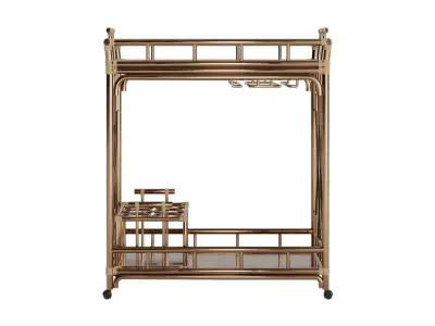 The Worth Rattan Bar Cart 3D model