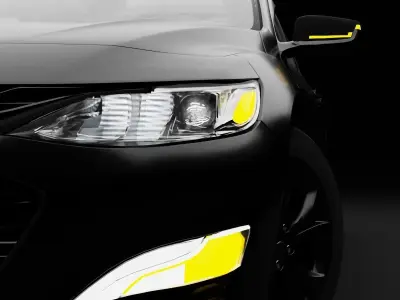 chevrolet malibu 2 black 3D model