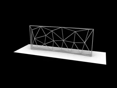 Triangulated Wall random points v1 3D model