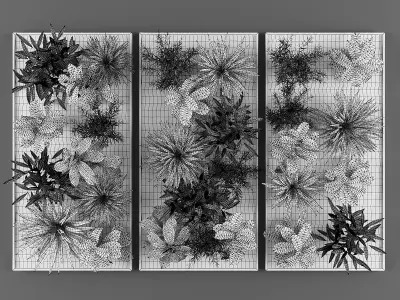 Vertical garden 01 Low-poly 3D model