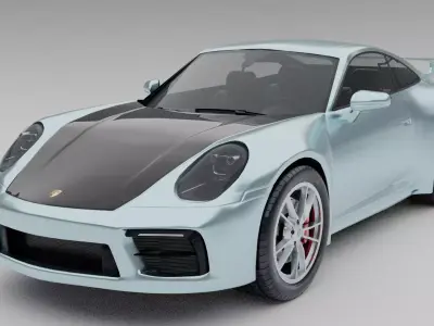 Porsche 911 Carrera S 2020 Low-poly 3D model