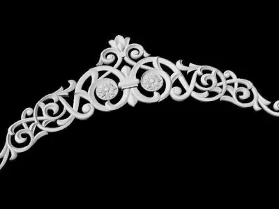 Central decor ornament for furniture 3D model 435