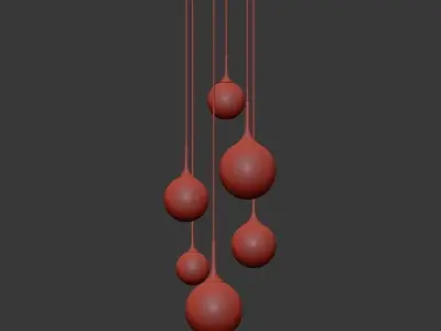 Whitley Chandelier Round 6 3D model