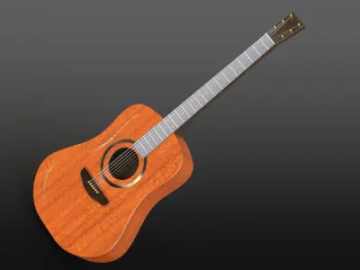 Guitar acoustic 3D model