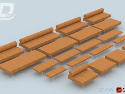 Loxy Sofa Modular Set 3D model