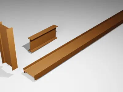 H-beam Steel 800 3D model