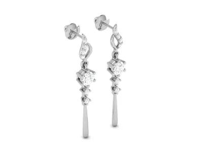 Women Earring 3dm STL OBJ FBX Render Details 3D print model