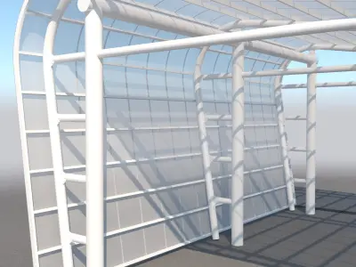 Carport Design With Steel Construction 3  3D model