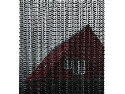 chain curtains and kitchen curtains 3D model