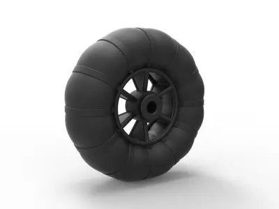 Low-pressure wheel 3D print model