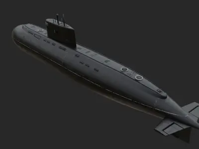 Kilo-636 Class Submarine Low-poly 3D model