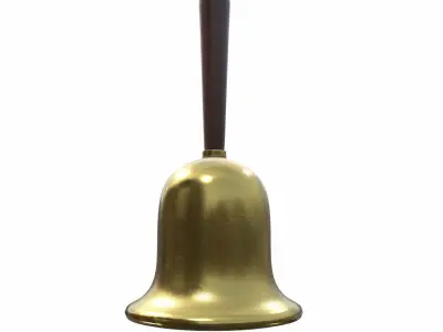Gold Hand Bell - PBR Low-poly 3D model