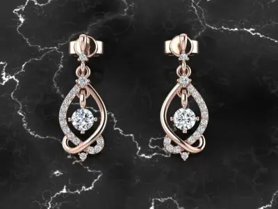 Jewelry Earring 3D print model get
