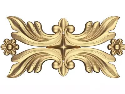 Carved Plaster Molding Decoration 047 Low-poly 3D model