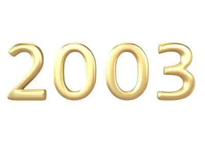 Year Number 2003 v1 002 Low-poly 3D model