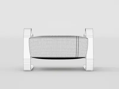 Golden Pouf 3D model