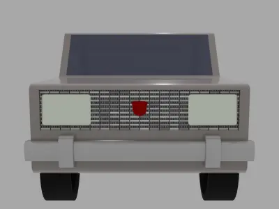 Low poly CAR with working wheels Free low-poly 3D model