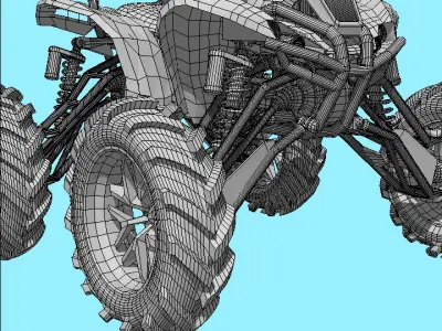 ATV Lifted Fourwheeler Quad 3D model
