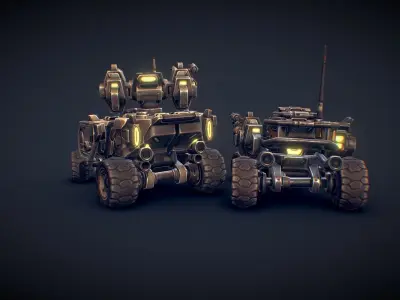 Sci-Fi Buggies 3D model 3D model