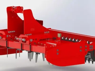 Vertical Power Harrow 3D print model