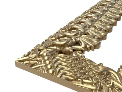 carved frame 3D model 3