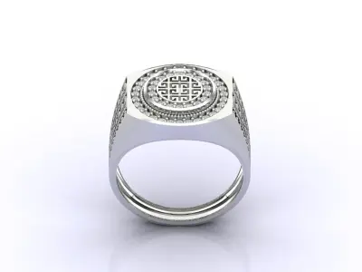 Print Ready STL 3DM  Gents Rings Diamond Men Ring  3D print model 27