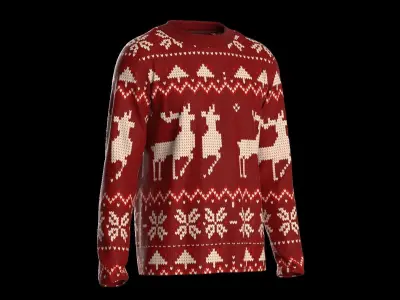 Christmas male longsleeve 3D model