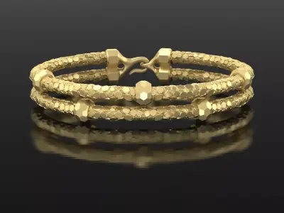  original bracelet with one and two cords 3D print model