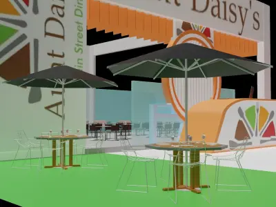 Trade Booth Restaurant  3D model