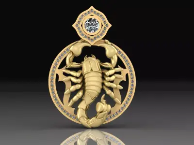 Pendant Scorpion 3D print model