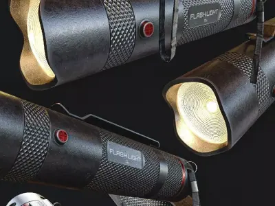 Flashlight Low-poly 3D model