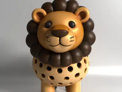 Lion Sprouter Seed Chia Radish Lentil Germinator toy 3D print model