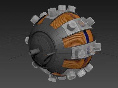 Aero Vortex Motor Generator - Concept 3D model