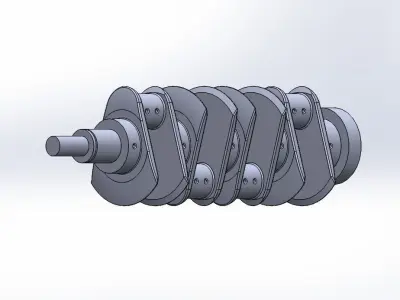 Crank-Saft crankshaft 3D print model