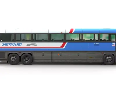 MCI 9 bus 1980 Low-poly 3D model