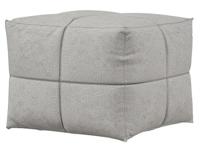 CB2 leather pouf 3D model
