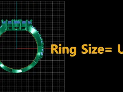 FEMALE RUBY RING 3D PRINTABLE MODEL  3D print model